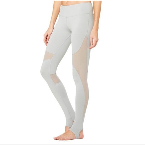 ALO YOGA • Light Gray Coast Leggings Tights - Picture 1 of 9
